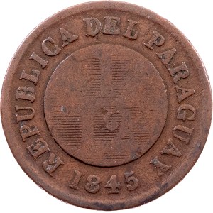Paraguay, 1/12 Real 1845, Heaton