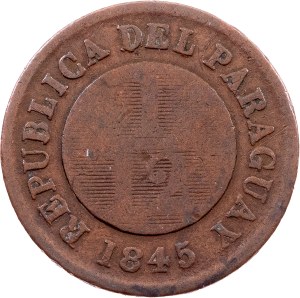 Paraguay, 1/12 Real 1845, Heaton