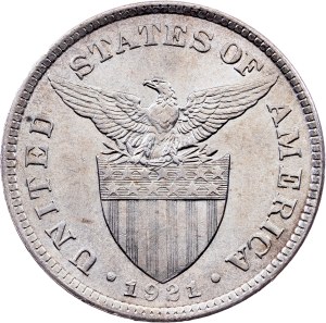 Philippines, 50 Centavos 1921, Manila