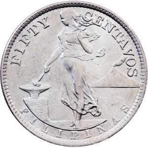 Philippines, 50 Centavos 1921, Manila
