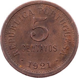 Portugal, 5 Centavos 1921, Lisbon