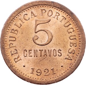 Portugal, 5 Centavos 1921, Lisbon
