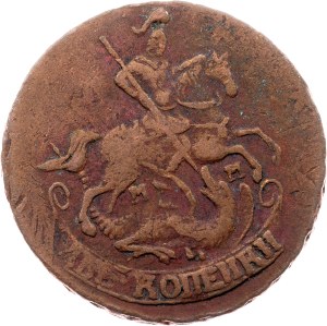 Russia, 2 Kopecks 1763, MM, Krasnyi (Moscow)