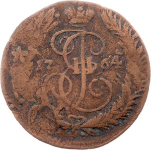 Russia, 2 Kopecks 1764, EM, Ekaterinburg