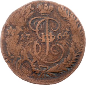 Russia, 2 Kopecks 1764, EM, Ekaterinburg