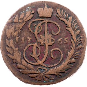 Russia, 2 Kopecks 1765, MM, Krasnyi (Moscow)