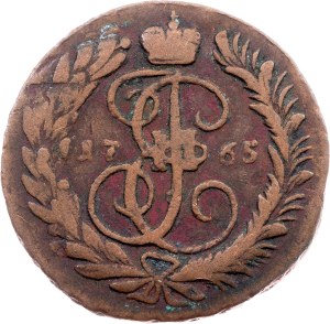 Russia, 2 Kopecks 1765, MM, Krasnyi (Moscow)