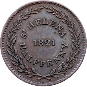 Saint Helena, 1/2 Penny 1821, Soho