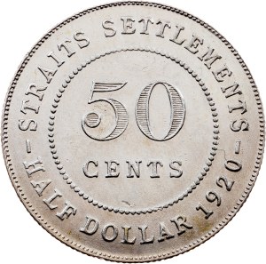 Straits Settlements, 50 Cents 1920, Bombay