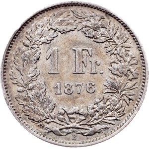 Switzerland, 1 Franc 1876, B, Bern