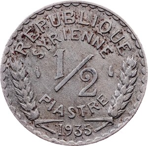 Syria, 1/2 Piastre 1935, Paris