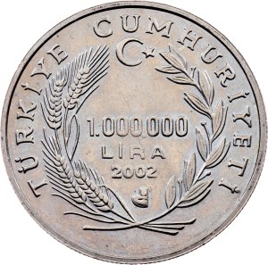 Turkey, 1000000 Lira 2002