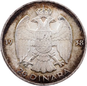 Yugoslavia, 20 Dinara 1938, Paris
