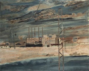 Andrzej Strumillo (1927 Vilnius - 2020 Suwałki), Industrial Landscape, 1959