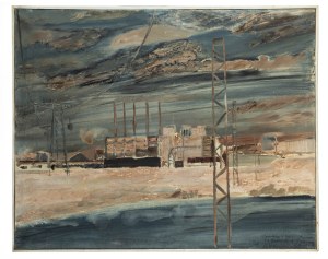 Andrzej Strumillo (1927 Vilnius - 2020 Suwałki), Industrial Landscape, 1959