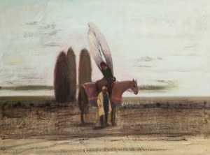 Janusz Lewandowski (1937 Rokicice near Plock-2022 Warsaw), Untitled (Angel on horseback)
