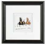 Józef Wilkoń (b. 1930 Bogucice), Wilkoń's Triptych of Horses, 2023