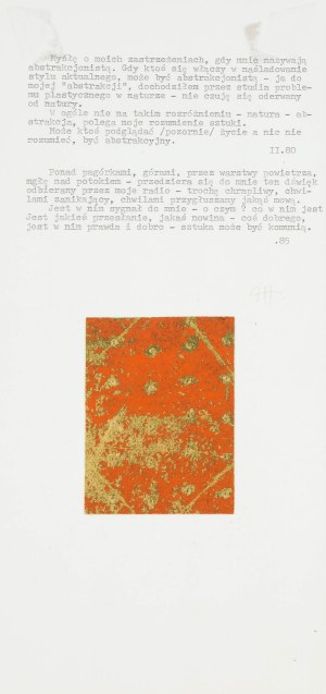 Józef Hałas (1927 Nowy Sącz - 2015 Wrocław), Note on Art, 1985