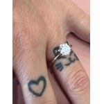 0.5 CT F/VS1 GOLD SOLITAIRE RING - TF LAB5