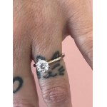 0.5 CT F/VS1 GOLD SOLITAIRE RING - TF LAB5