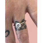 0.5 CT F/VS1 GOLD SOLITAIRE RING - TF LAB5