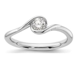 GOLD RING WITH LAB GROWN DIAMOND - 404 LG