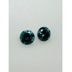 2 NATÜRLICHE GESCHLIFFENE DIAMANTEN 0,38 FANCY INTENSE BLUE* - SI - AI30701 - 4A