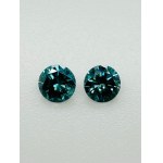 2 NATÜRLICHE GESCHLIFFENE DIAMANTEN 0,38 FANCY INTENSE BLUE* - SI - AI30701 - 4A