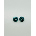 2 NATÜRLICHE GESCHLIFFENE DIAMANTEN 0,38 FANCY INTENSE BLUE* - SI - AI30701 - 4A