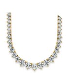 21.5 GRAMS GRADUATING LAB GROWN DIAMOND TENNIS-TYPE GOLD NECKLACE - 202/Y