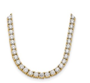 22.09 GRAMS LAB GROWN DIAMOND TENNIS-TYPE GOLD NECKLACE - 212/Y CLASSIC