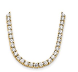 26.6 GRAMS LAB GROWN DIAMOND TENNIS-TYPE GOLD NECKLACE - 214/Y CLASSIC