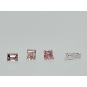 4 NATURAL POLISHED DIAMONDS 0.41 LIGHT PINK - I1 - 3 - AM20705-29