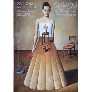 Rafal Olbinski (b. 1943), Poster from the artist's exhibition at the National Arts Club, 1998