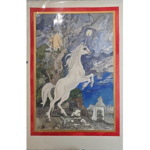 Andrzej Strumillo (1927-2020), Landschaft mit einem Einhorn, 2014