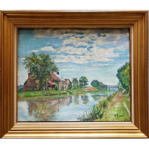André-Léon Vivrel (1886-1976), Bridge on the Briare Canal, 1952
