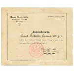 II RP, Certificate of Completion of Training Course for Junior Infantry Officers - Capt. Świtalski