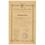 II RP, Certificate of passing the exam by the officer of the square of the city of Bydgoszcz - Capt. Świtalski