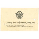 II RP, Legitimation of badge of 55 Poznan Infantry Regiment - signature of Czurylla