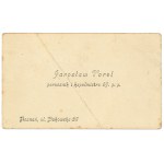 II RP, Business card Kapellmeister 57th Infantry Regiment Jaroslaw Vorel