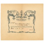 II RP, Diploma of the badge of the 14th Infantry Division - signature of Gen. Kedzierski.