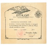 II RP, Badge diploma of the 55th Poznań Infantry Regiment - signature of Czuryłły