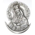Poland, Gutter-piece overlay of Our Lady of Ostra Brama - silver