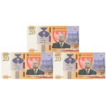 20 Gold 2021 - Lech Kaczynski - set of 3 copies.