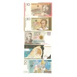 RARE - set of 5 MODELS of collector banknotes - Juliusz Słowacki, Frederic Chopin, John Paul II, Józef Piłsudski, Maria Skłodowska - Curie