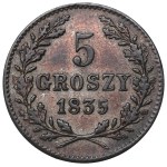 Free City of Cracow, 5 groschen 1835