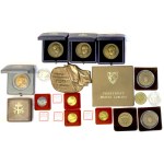 Set of coins and medals
