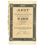 II RP, Azot Joint Stock Company, 10 x 10 zloty share 1927