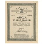 II RP, Eskulap Bydgoszcz Chemical Factory, Share 1,000 marks 1921