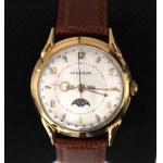 Switzerland, Minerva watch, calendar, moon phase - 18k gold, rare